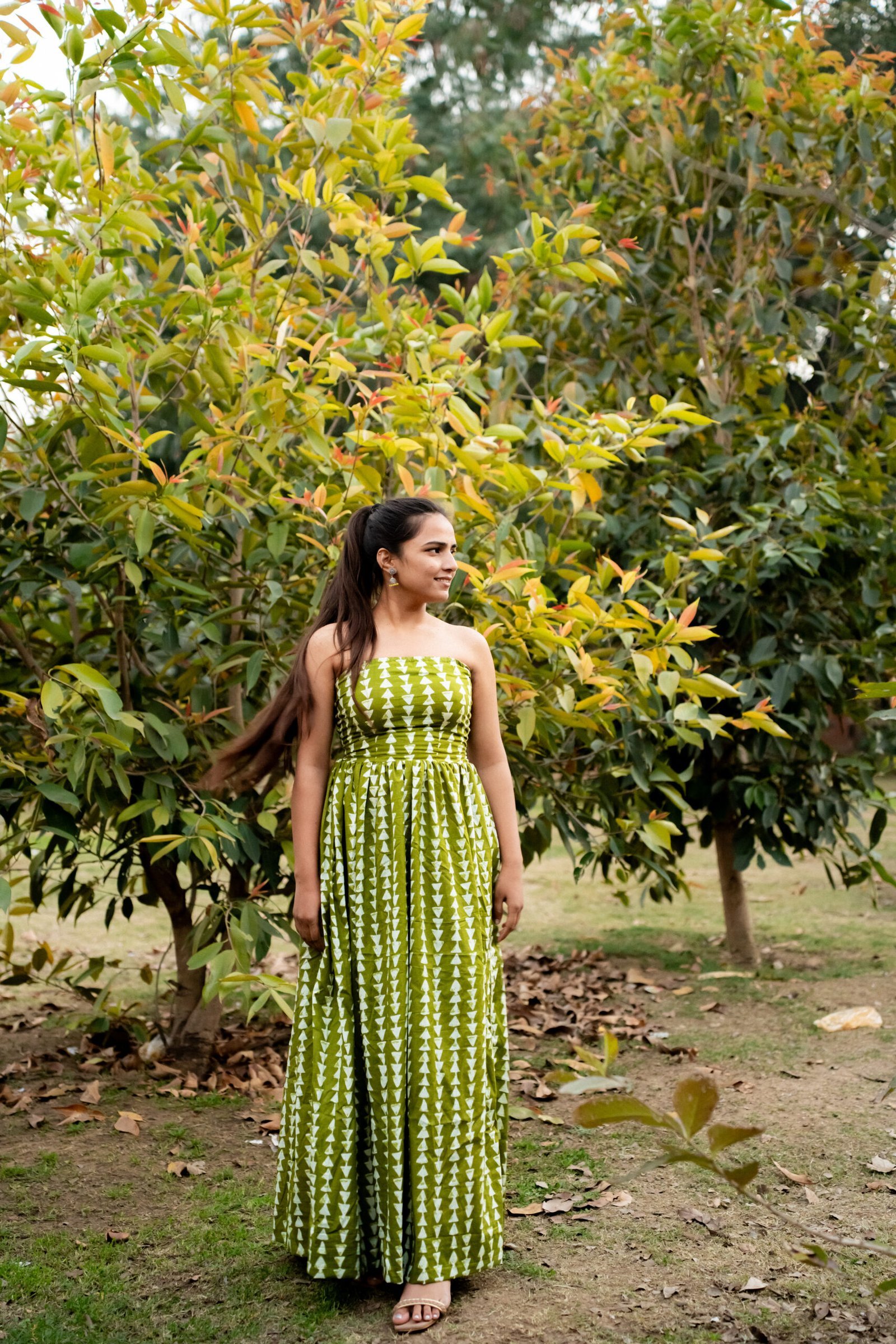 Olive Aura Cotton Gown Olive Aura Cotton Gown