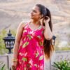 Pink Floral Cotton Halter Top Pink Floral Cotton Halter Top