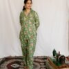 Sage Green Floral Cotton Co-Ord Set Sage Green Floral Cotton Co-Ord Set