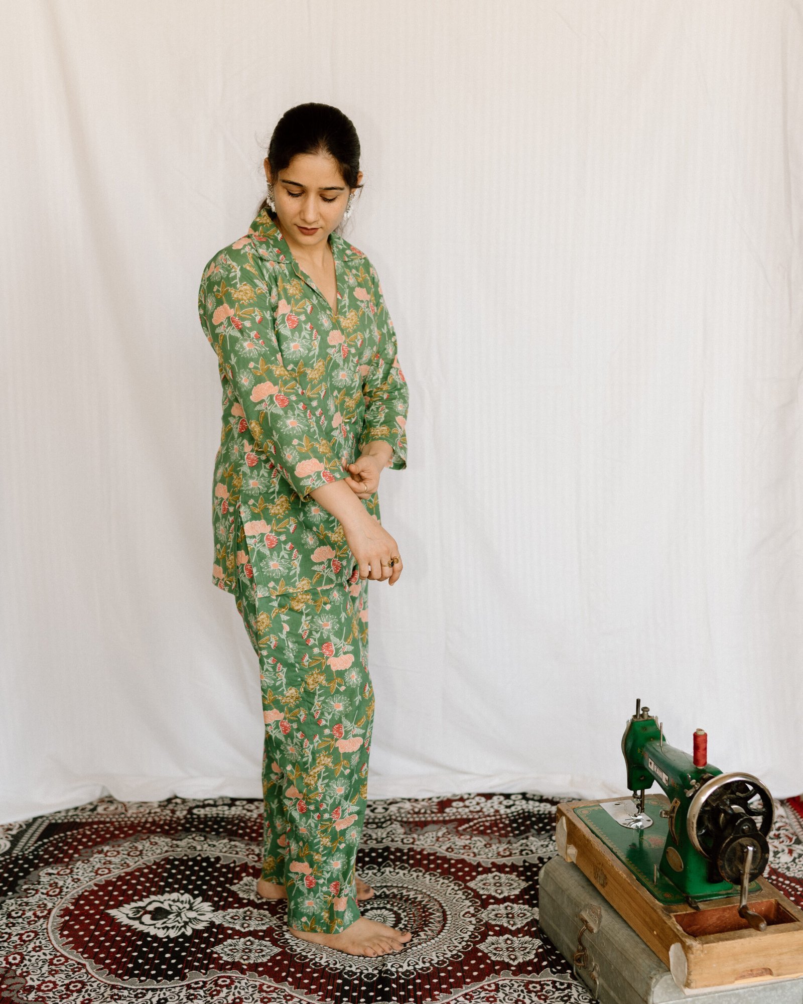JAT02327-scaled-1.jpg Sage Green Floral Cotton Co-Ord Set