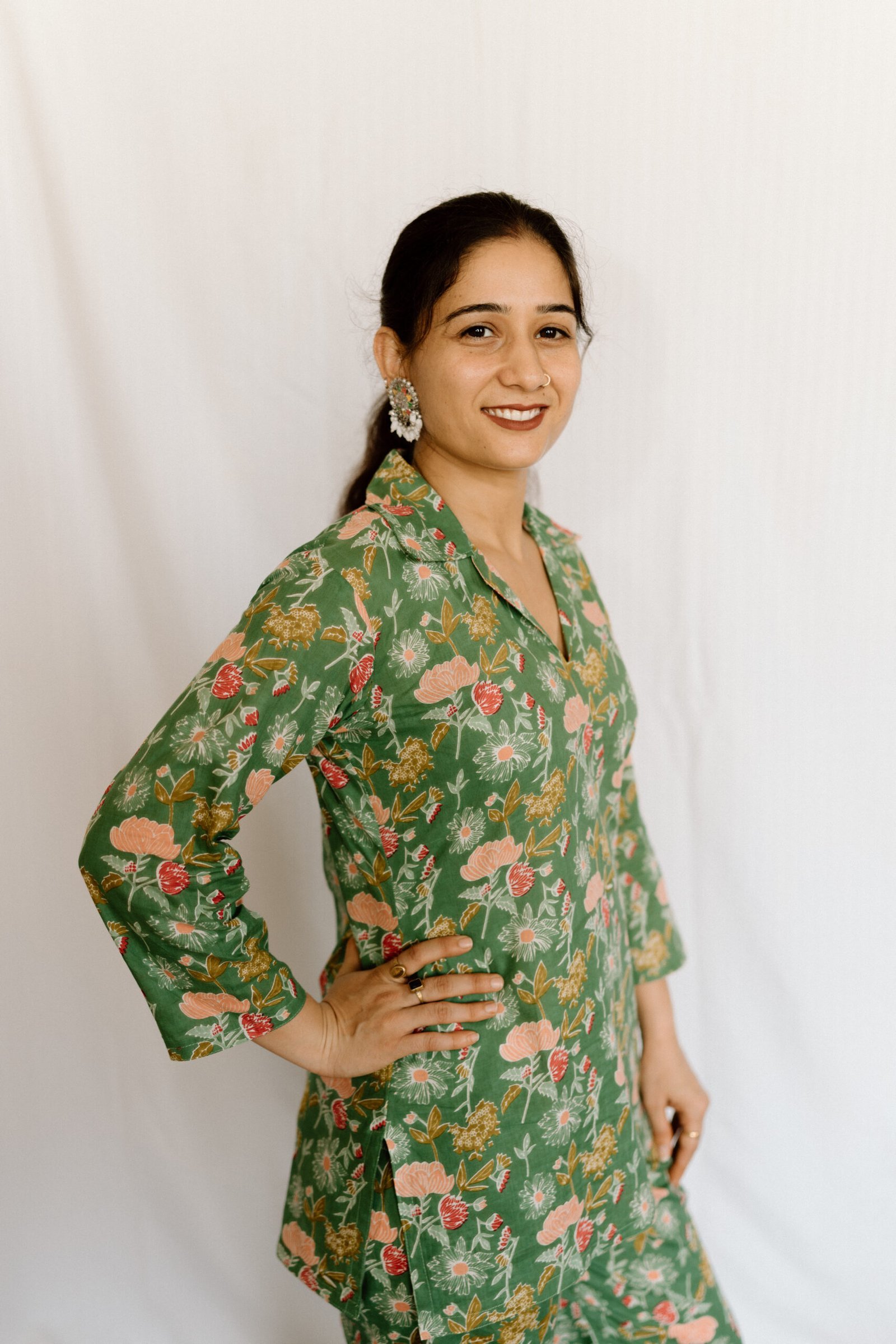 JAT02347-scaled-1.jpg Sage Green Floral Cotton Co-Ord Set