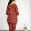 JAT02372-scaled-1.jpg Maroon Beige Printed Cotton Co-Ord Set