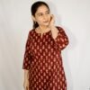 Maroon Beige Printed Cotton Co-Ord Set Maroon Beige Printed Cotton Co-Ord Set