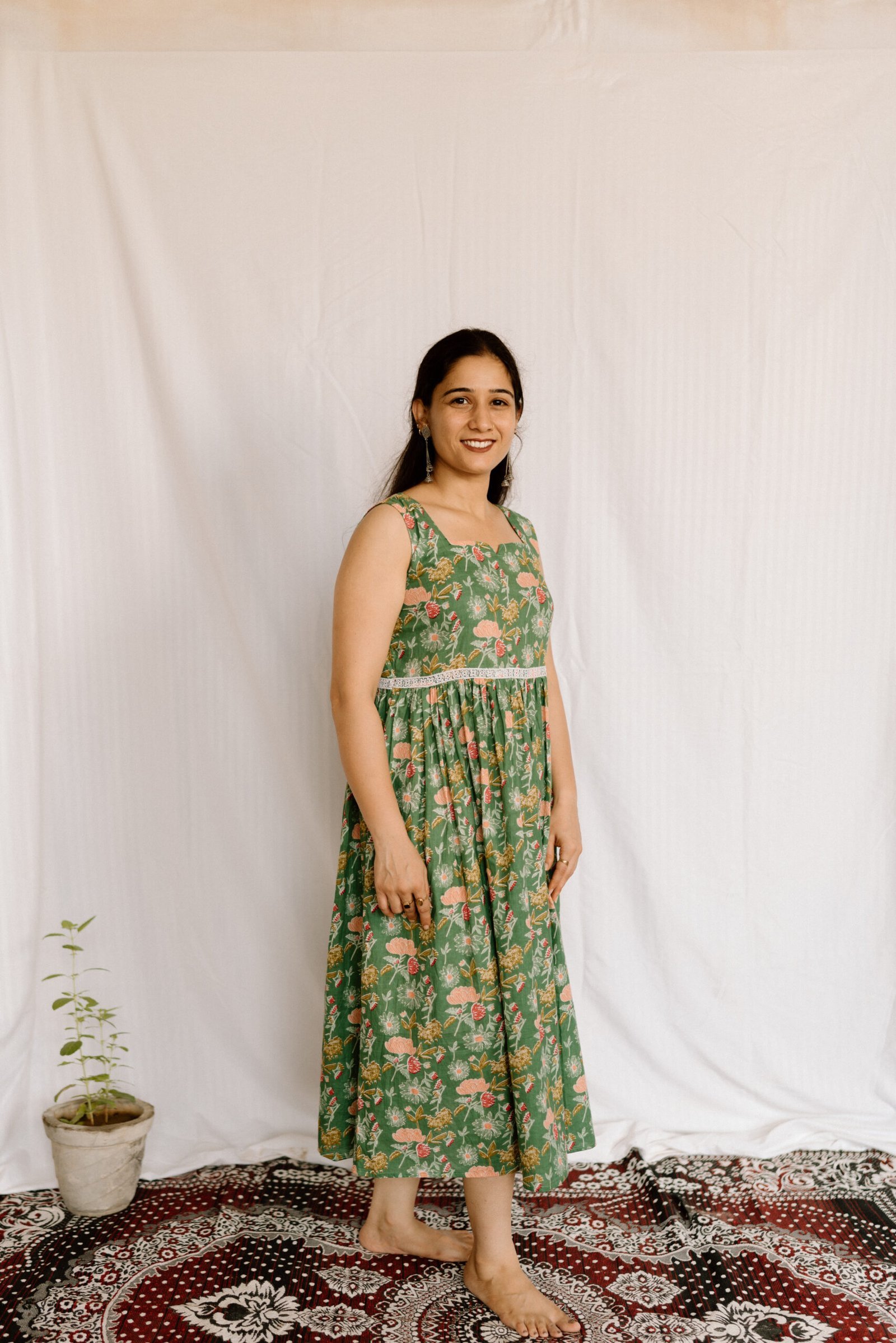JAT02666-scaled-1.jpg Sage Green Floral Cotton Midi Dress