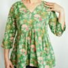 Green Meadow Floral Cotton Top Green Meadow Floral Cotton Top