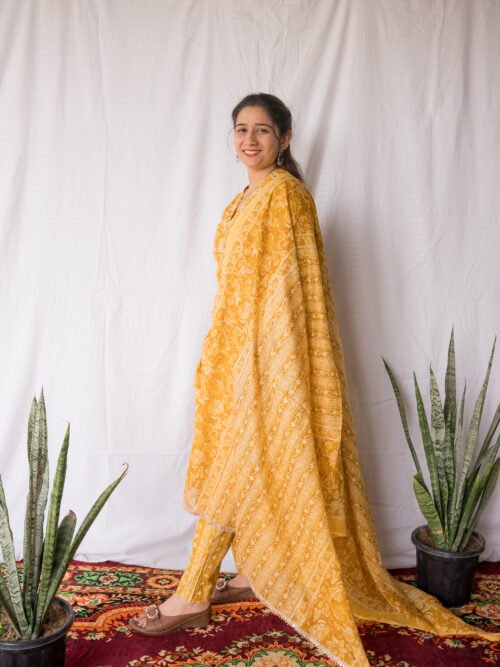 Sunshine Floral Cotton Kurta