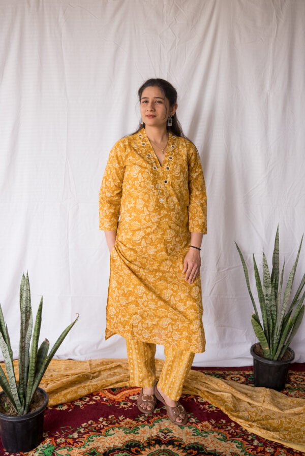Sunshine Floral Cotton Kurta