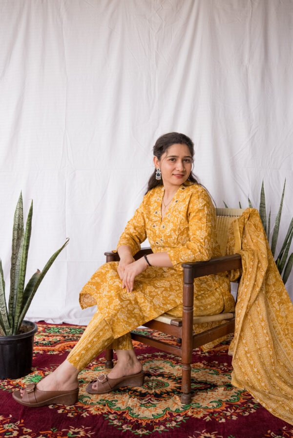 Sunshine Floral Cotton Kurta